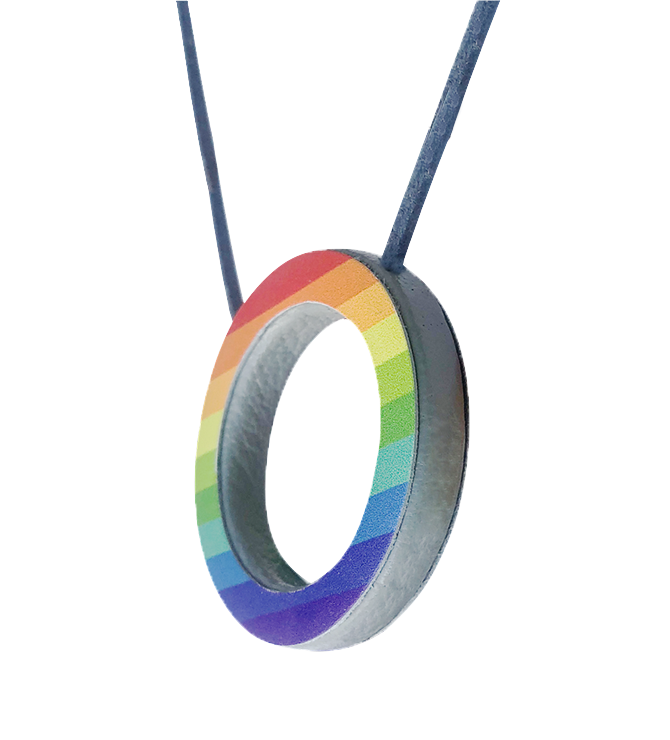 Double-Sided Rainbow - Second Side Solid Chalk/Grey