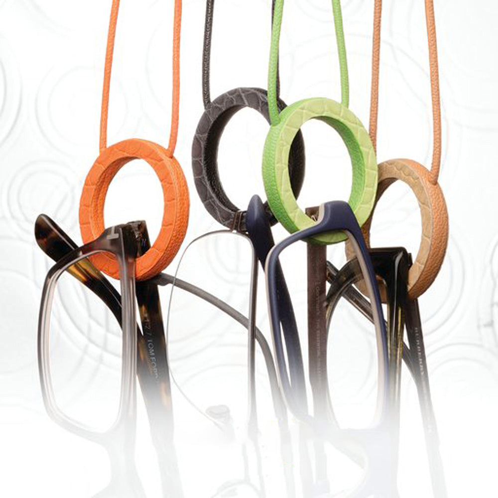 Glasses Cord Holder Lime Crocodile