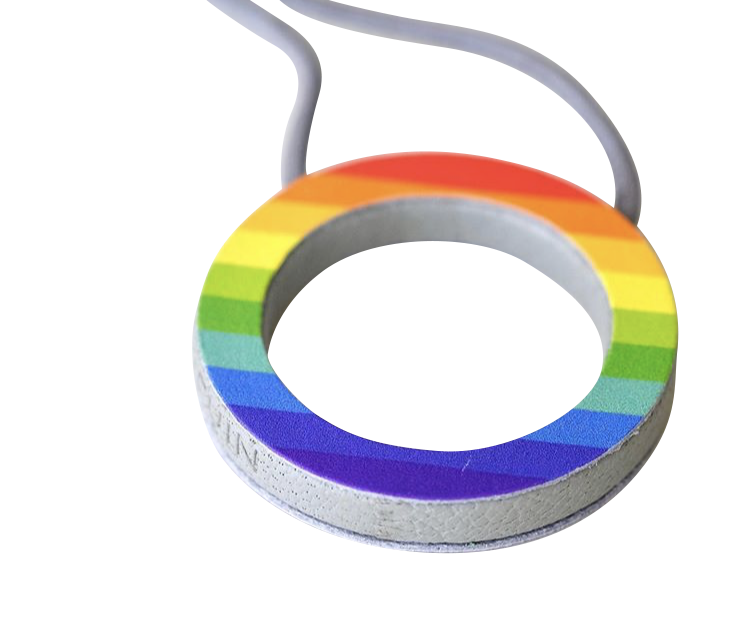Double-Sided Rainbow - Second Side Solid Orange Ostrich