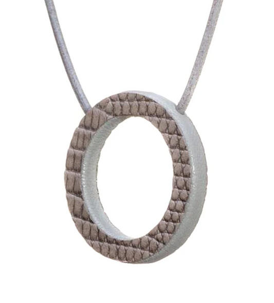 Double-Sided Glasses Cord Holder Metallic/Grey Print