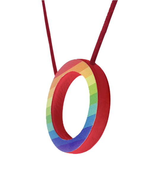 Double-Sided Rainbow- Second Side Solid Red Lizard