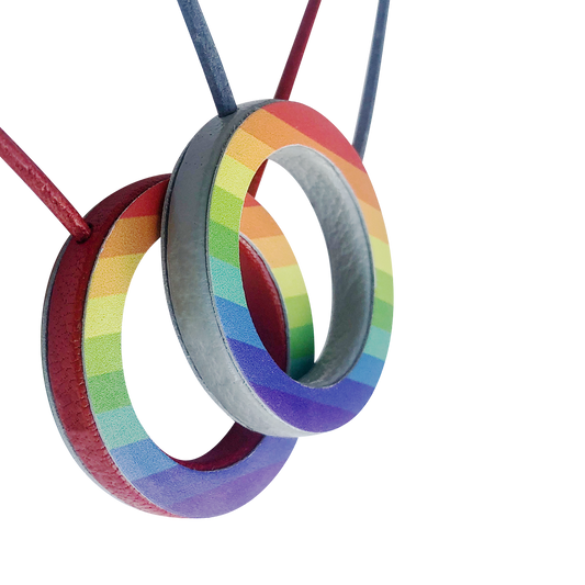 Glasses Cord Holder Rainbow/Red