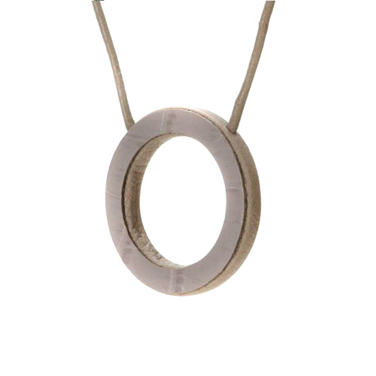 Glasses Cord Holder Beige Crocodile