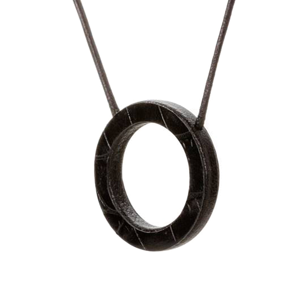 Glasses Cord Holder Grey Crocodile