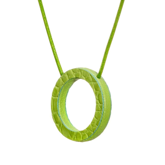 Glasses Cord Holder Lime Crocodile