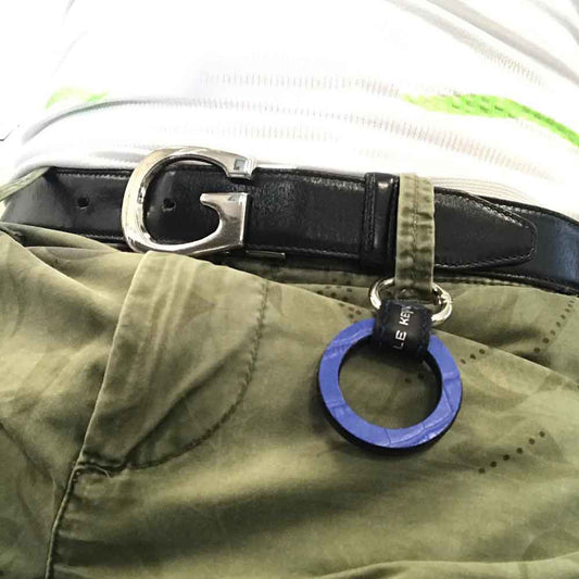 Glasses Tag Holder Black/Grey Crocodile